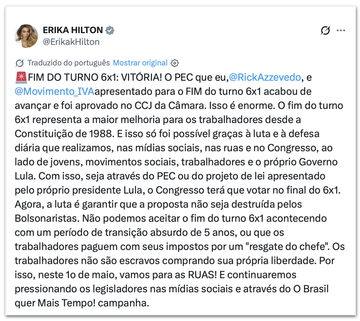 Aprovada PEC que pode encerrar escala 6x1; reações polarizadas