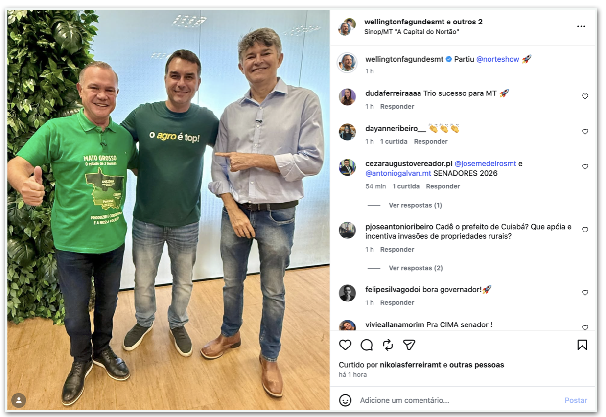 Flávio Bolsonaro se destaca em feira agropecuária com mensagem forte